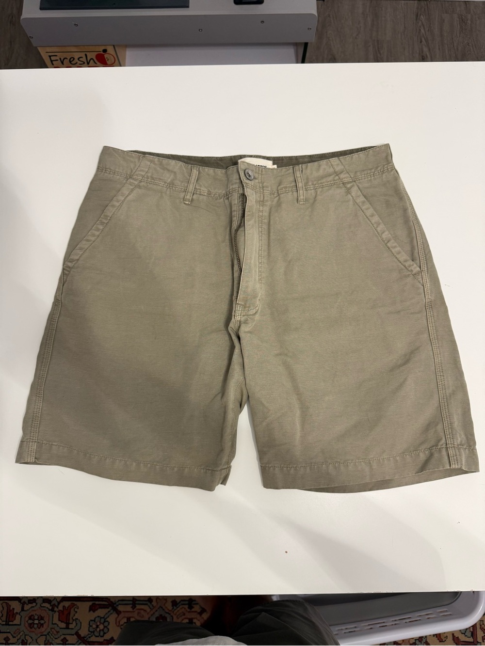 Taylor Stitch Men's Casual Cotton Shorts - dark khaki